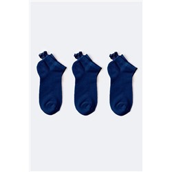 Набор из 3 мягких бамбуковых носков для девочек Katia And Bony Темно-синий/Темно-синий/Темно-синий