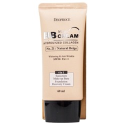 DEOPROCE MAGIC BB CREAM #21 SPF50+ PA+++ Антивозрастной солнцезащитный ББ крем с коллагеном 60мл