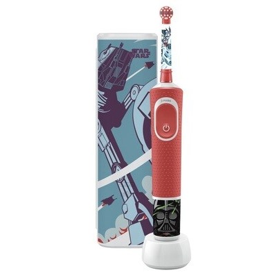 Электрическая зубная щетка Oral-B Vitality Kids StarWars D100.413.2KX с чехлом для путешествий