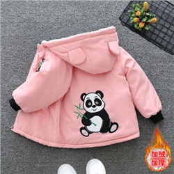 Куртка детская, арт КД130, цвет: розовый бамбуковый мишка