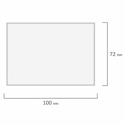 Этикетка ТермоЭко (100х72 мм), 500 этикеток в ролике, прозрачная подложка из пленки, светостойкость до 2 месяцев, 114524, 54217