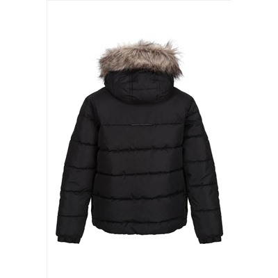 Regatta Parkes Faux Fur Lined Hood Black Jacket