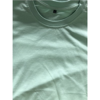 Дисконт футболка #323 оверсайз (мятный) 100% хлопок, плотность 190г.