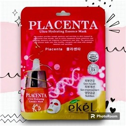 [EKEL] Маска тканевая с экстрактом плаценты Ekel Placenta Ultra Hydrating Essense Mask 25 мл