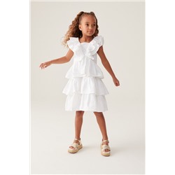 Baker by Ted Baker Frilled Broderie White Dress