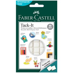 Масса для приклеивания Faber-Castell "Tack-It", 90 кубиков, 50г, картон. уп., европодвес