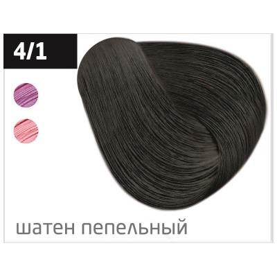 OLLIN performance 4/1 шатен пепельный 60мл перманентная крем-краска для волос