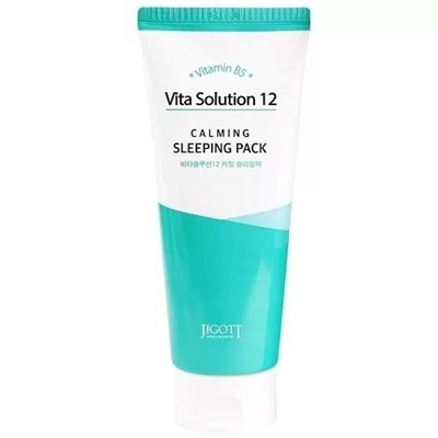 281846 "Jigott" Vita Solution 12 Calming Sleeping Pack Успокаивающая ночная маска для лица 180мл 1/50