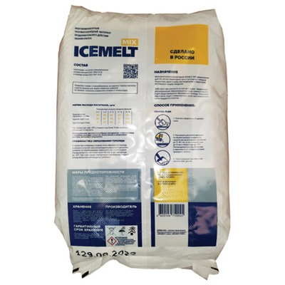 Реагент антигололедный 25 кг, ICEMELT Mix, до -20С, хлористый натрий, мешок