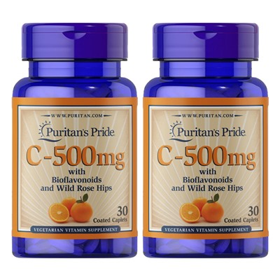 Набор 2шт Puritan's Pride Vitamin C-500 Mg 2 x 30 Tablet