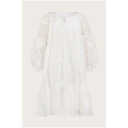 Monsoon White Butterfly Tunic Dress