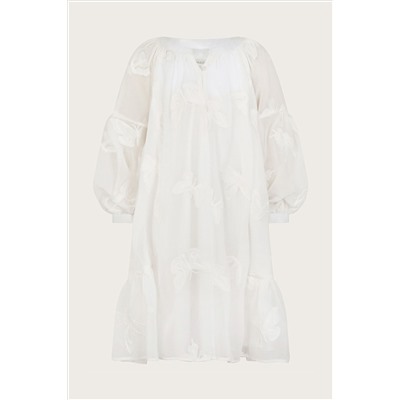 Monsoon White Butterfly Tunic Dress