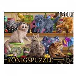 Пазлы 1500 элементов 580*850 Рыжий кот Konigspuzzle Котята в зоомагазине ФK1500-3508 (20)