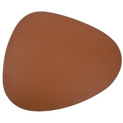 Салфетка сервировочная (плейсмат) "Экокожа" (коричневая) 45*37 см (min4) (упак.пакет)