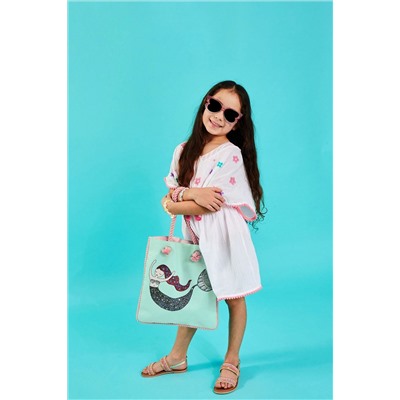 Accessorize Girls Blue Mermaid Shopper Bag