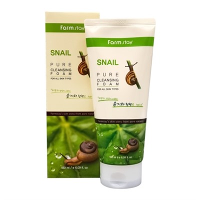 FarmStay Snail Pure Cleansing Foam Пенка для умывания с улиточным муцином 180мл