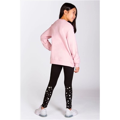 Pineapple Girls Scatter Star Print Black Leggings