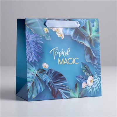 Пакет подарочный ламинированный квадратный, упаковка, «Magic», 22 х 22 х 11 см