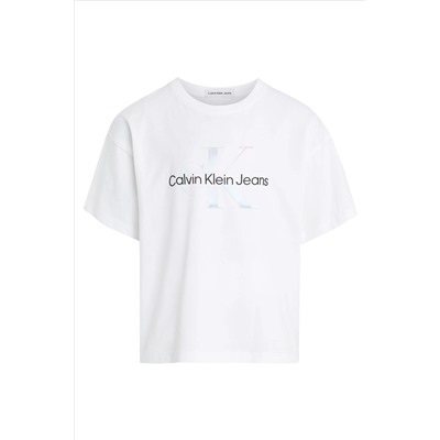 Calvin Klein Monogram Boxy White T-Shirt