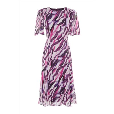Пурпурное тканое платье с принтом TWOSS20EL0908
