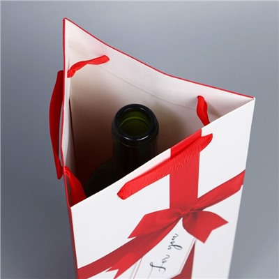 Пакет под бутылку «For You», 13 × 32 × 11,3 см
