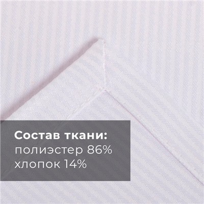 Скатерть Этель Lines 150*110 +/-3см, цв.белый, пл. 192 г/м2, хл с ВГМО