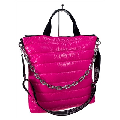 Cтильная женская сумка-шоппер из водооталкивающей ткани, цвет ярко розовый