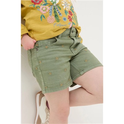 FatFace Daisy Embroidered Denim Shorts