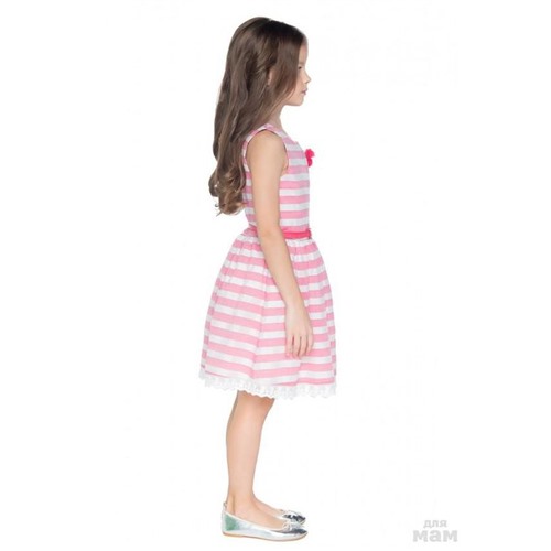 Платье д/девочек ягодный полосатый Размер 146-152