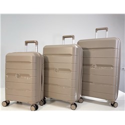Набор из 3-х чемоданов с расширением 23102 Светло-серый