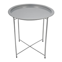 Столик складной металлический, 47х47х50,5 см, серебряный