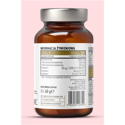 OstroVit Pharma Elite Omega 3 D3 + K2 30 caps - ОМЕГА 3 - ВИТАМИН D и K