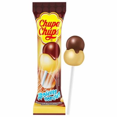 Карамель CHUPA CHUPS (Чупа-Чупс) двойная порция, ассорти 3-х вкусов, 17 г, 58787