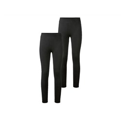 Nur Die Damen Baumwoll Leggings, 2 Stück, atmungsaktiv und supersoft, schwarz