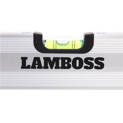 Уровень строительный алюминиевый Lamboss, 3 глазка, 40см