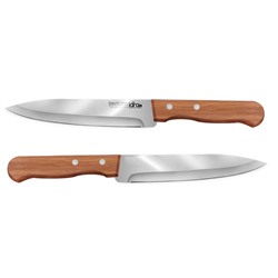 LR05-39 LARA Нож для овощей 15.2см/6", деревянная буковая ручка, сталь 8CR13Mov 1 мм, (блистер)