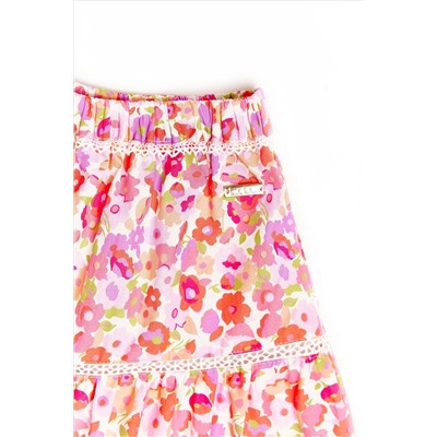 Nicole Miller Pink Floral Skirt