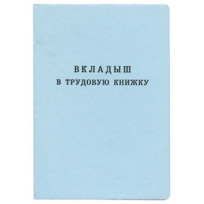 Бланк Вкладыш "Трудовая книжка" 2023 год Гознак