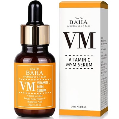 [COS DE BAHA] Сыворотка для лица осветляющая ВИТАМИН С VM Cos De Baha Vitamin C MSM Serum, 30 мл