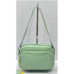 1165-2 green сумка Wifeore натуральная кожа 15х22х7