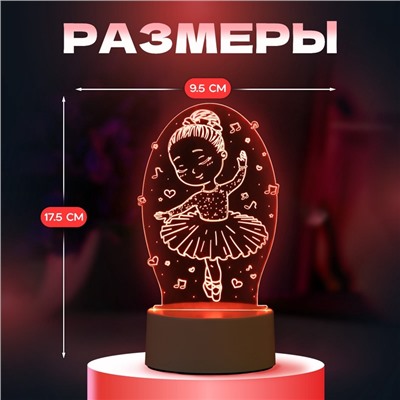 Светильник "Балерина" LED RGB от сети 11,4х9,5х17,4 см RISALUX