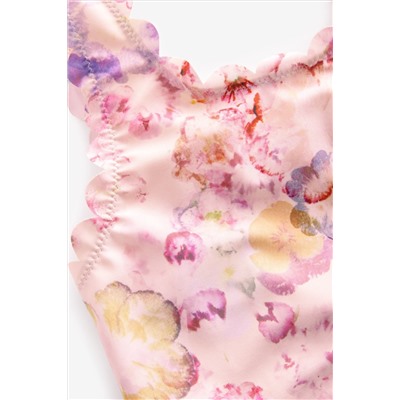 Multi Floral Scallop Swimsuit (3-16yrs)
