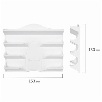 Держатель магнитный для 4 маркеров для доски (130х152 мм), BRAUBERG "Standard", 237092