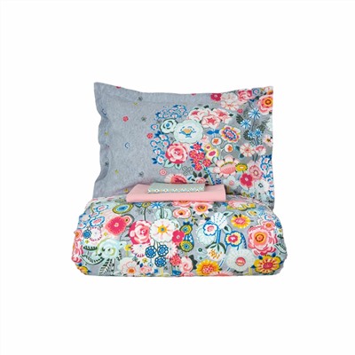 Karaca Home Dulce Blue Комплект из 100% хлопка с одним пододеяльником