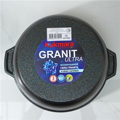 Кастрюля-жаровня Granit ultra, 5 л, d=28 см, антипригарное покрытие, цвет чёрный