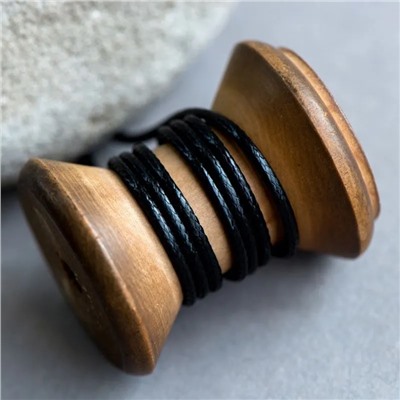 Шнур вощеный, цвет черный, 2 мм