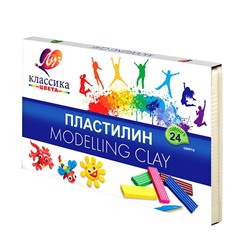 Пластилин ЛУЧ "Классика" 24цв. 480гр. стек (28С1642-08)