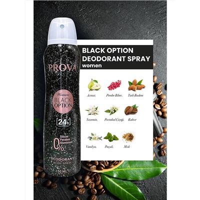 Женские духи Prova Mixed Black Option EDP 120 мл и дезодорант 150 мл