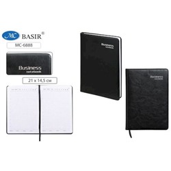 Ежедневник-записная книжка 145х210 см 100л клетка "Business notebook" кожзам МС-6888 Basir