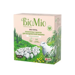 Экологичные таблетки для посудомоечной машины 7-в-1 с эфирным маслом ЭВКАЛИПТА BIO-TOTAL 12 шт